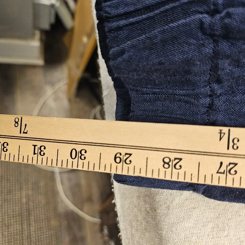 Levis Mens Indigo Blue Textured Jogger Pants Elastic Cuff Tapered Size 34x29